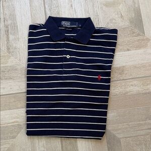 Polo by Ralph Lauren Navy Blue Striped Polo Shirt